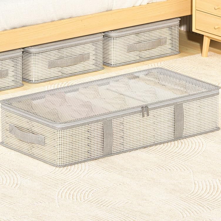Quilt Storage Bag Large Capacity Under-Bed Clothes Wardrobe Foldable Organizer Bags(85 * 45 * 20cm)