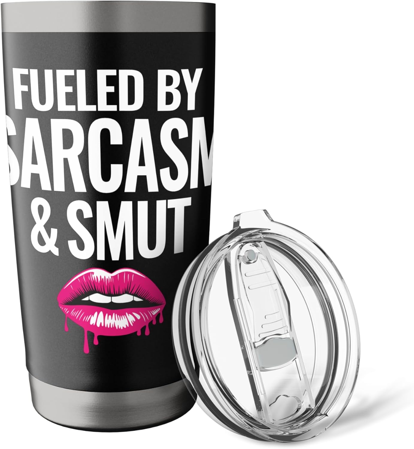 Fueled By Sarcasm And Smut Dark Romance Reading Book Lovers Stainless Steel Insulated Tumbler
