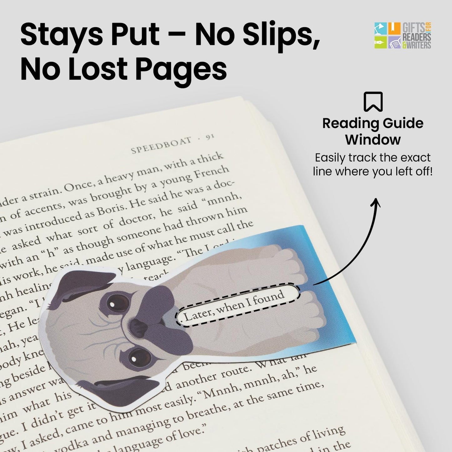 Gifts for Readers & Writers Linemarker Bookmark, 2 Pack Magnetic Bookmarks, Includes Line Finder Slit for Line Tracking, Small & Cute Stationery, Book Page Holder, Reading Accessories, Pointer Fingers
