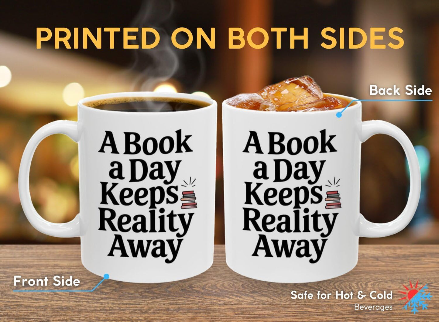 Book Lover Coffee Mug 11oz White - Book Day - Gift for Bookworm Reader Reading Lover Bookish Women