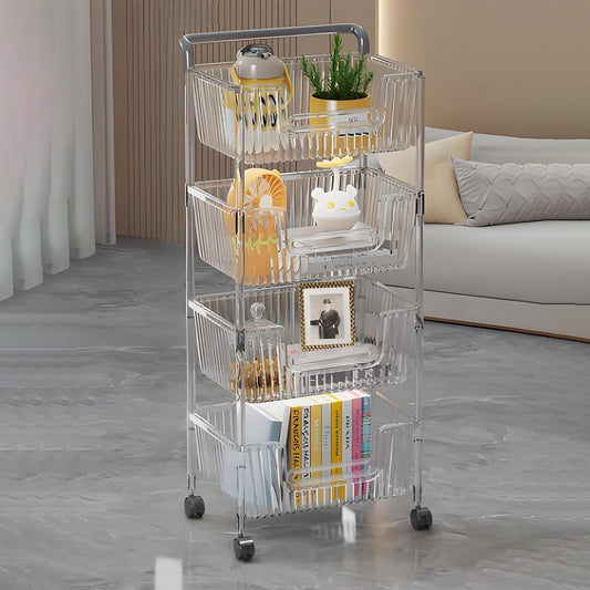 Acrylic movable bookshelf,bedroom bookshelf,book shelf,rotating book shelf,unique bookshelf,horizontal bookshelf,Suitable for living room, bedroom, study, living room corner, office French(39.5x27.6x9