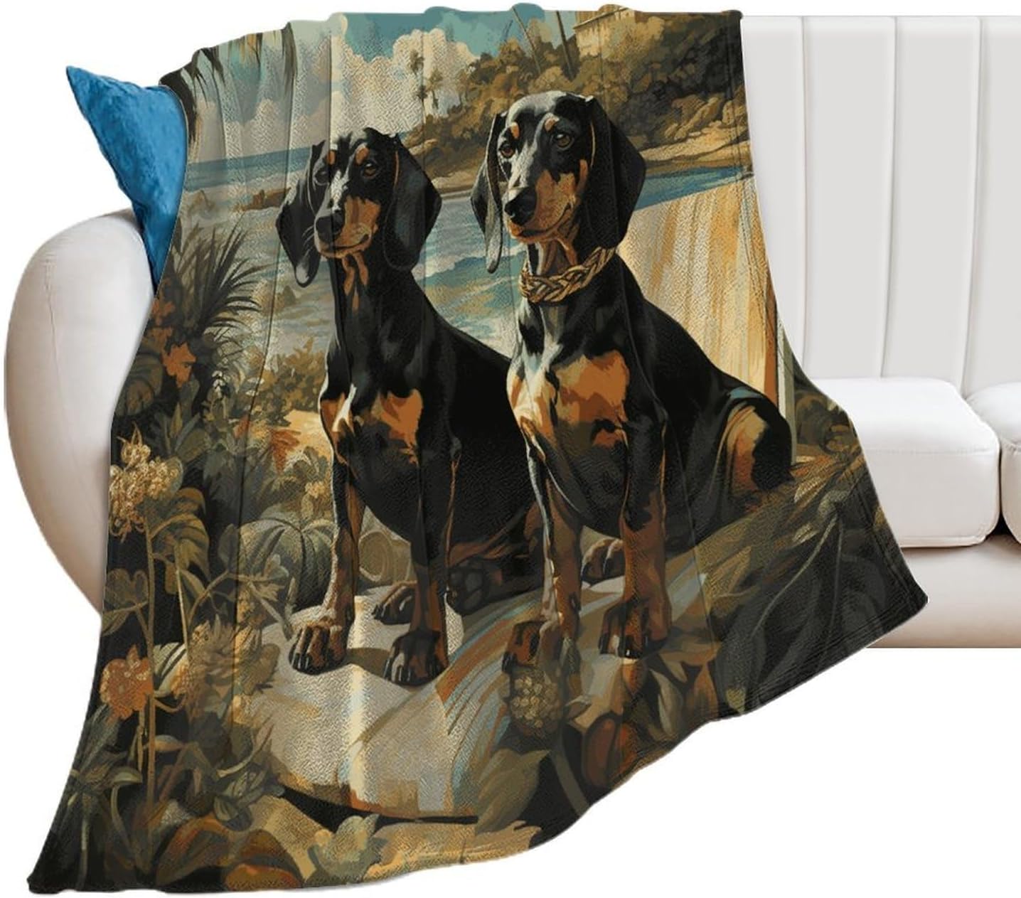Dachshund Dog Bento Throw Blanket for Couch Super Soft Warm Lightweight Throw Blankets Cozy Flannel Bed Blanket Cute Decorative Blankets for All Seasons Home Decor Gift 60"*80"（150 * 200cm）
