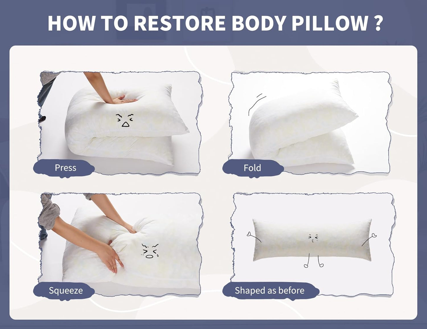 Leg Pillow for Side Sleeping 20x54 Large Bolster Pillow for Bed Weighted Firm Body Pillows with Cover for Adults Long Bed Back Sleeper Pillows for Sleeping Machine Washable Rainbow