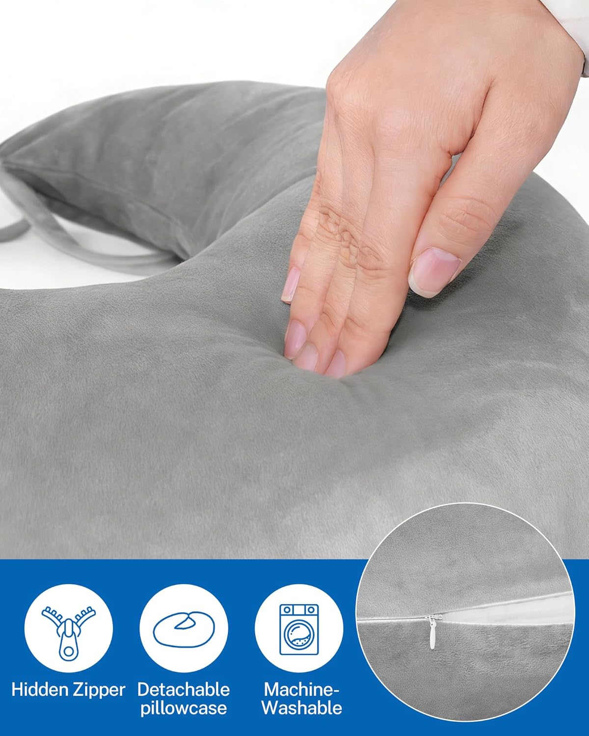 Multi-Use Arm Support Pillow - Ideal for Gaming, Office Work, Reading & Travel, All-Ages Ergonomic Design Helps Relieve Arm Fatigue, Machine Washable & Portable