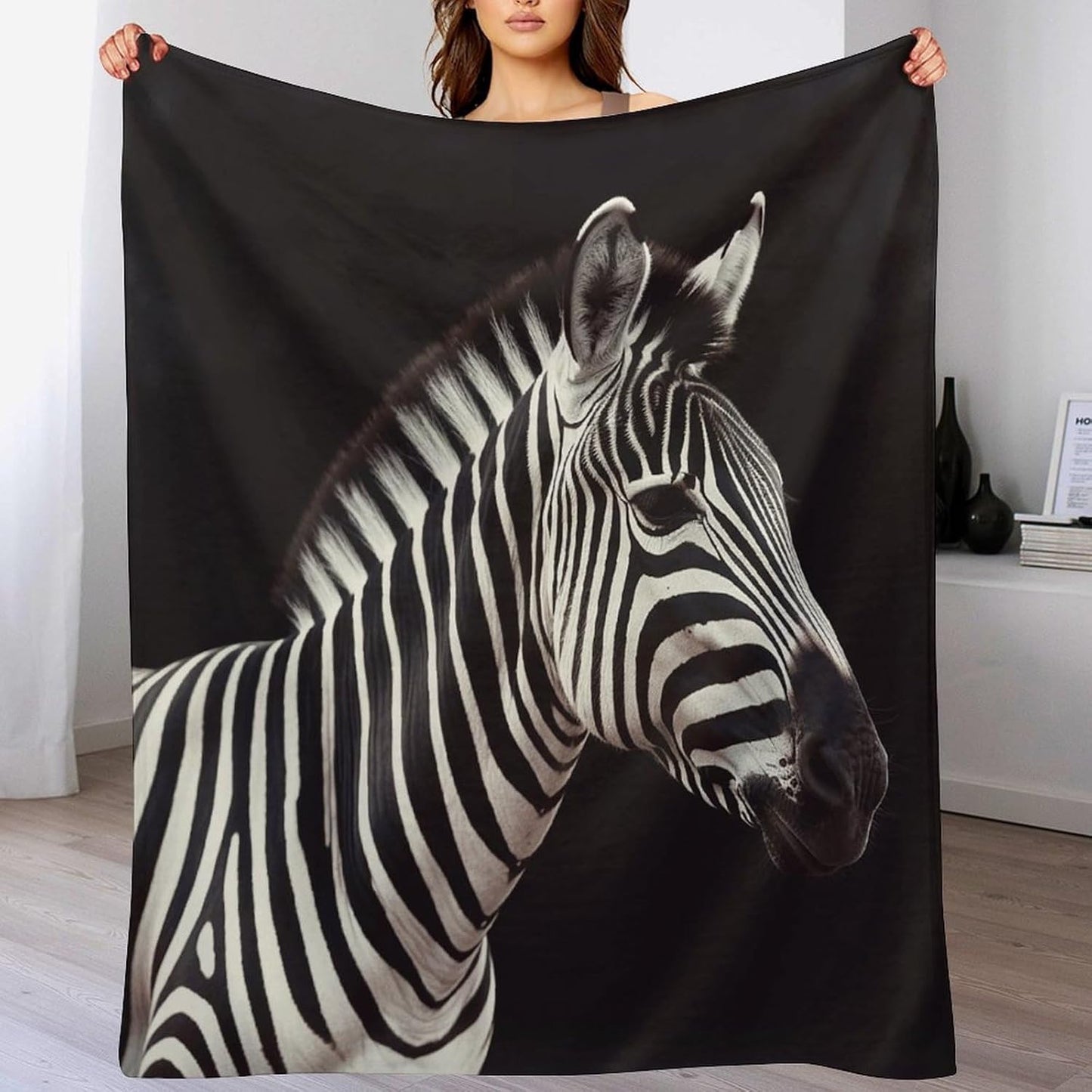 Animal Zebra Throw Blanket for Couch Super Soft Warm Lightweight Throw Blankets Cozy Flannel Bed Blanket Cute Decorative Blankets for All Seasons Home Decor Gift 40"*50" （100 * 130cm）