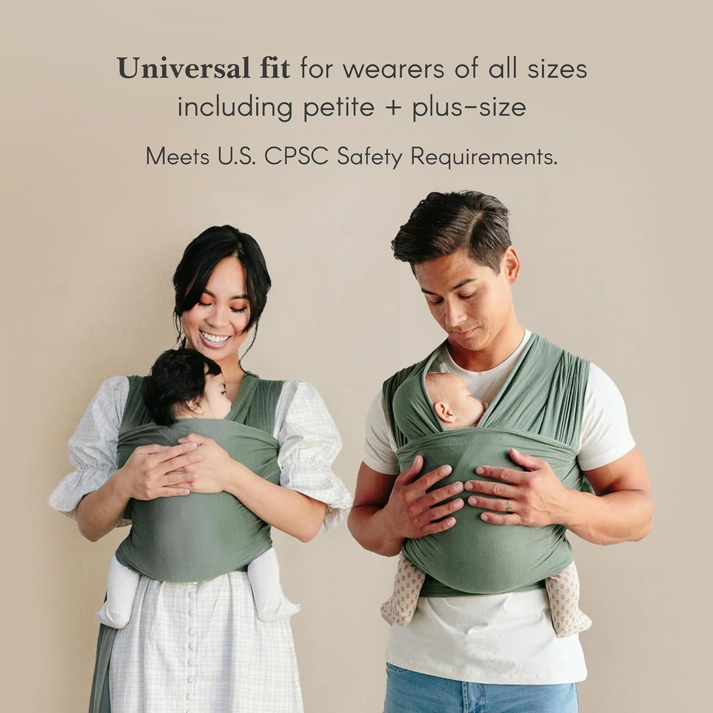 Solly Baby Wrap, Buttery-Soft Baby Carrier Newborn to Toddler 8-25 Lbs., Lightweight & Hands-Free Wrap, Breathable Summer Carrier, Baby Wearing & Postpartum Essential, New Mom Gift, Driftwood Stripe