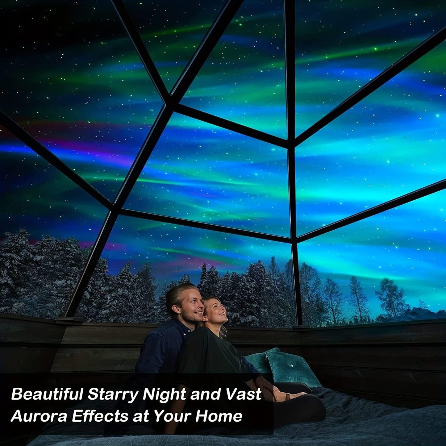 Igni Aurora Lights Projector, Northern Light Projector with Remote Control, Night Light Projector, for Gaming Room/Bedroom/Ceiling/Party