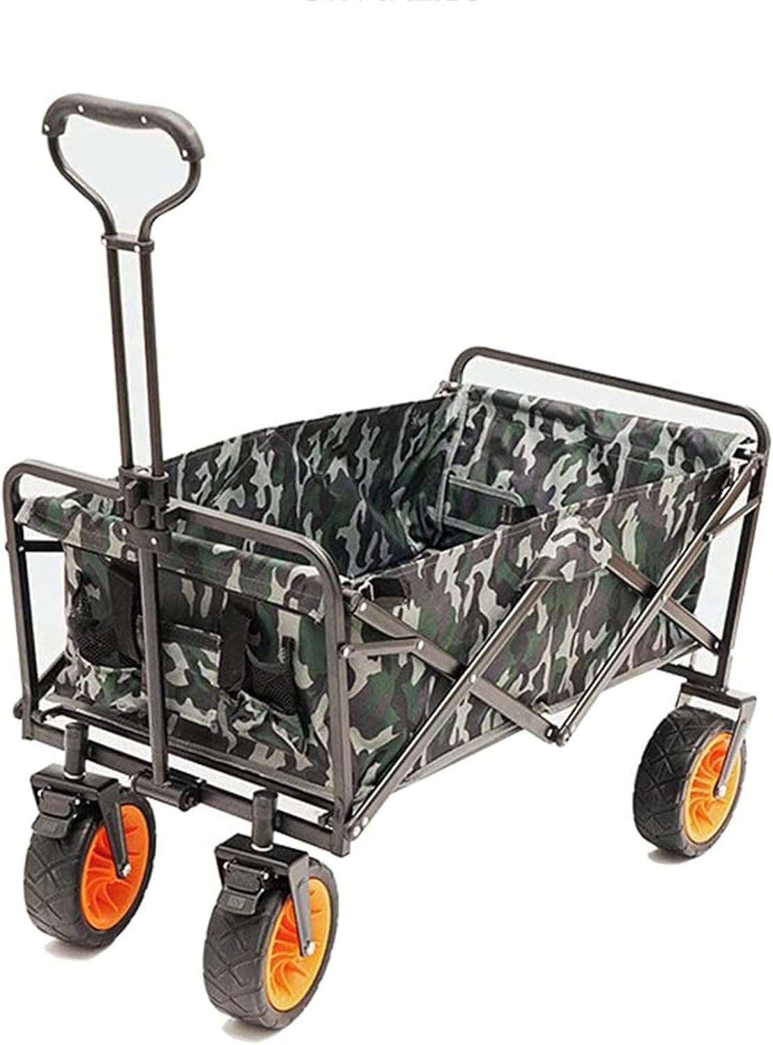 Folding Garden Cart,Utility Wagon Picnic Camping Cart with Brake,All Terrain Wagon Cart for Outdoor Park Camping Shopping
