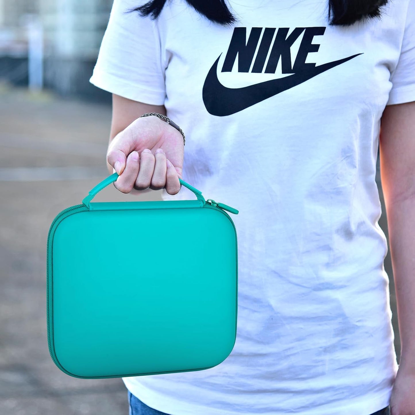 GWCASE Case Compatible with Glocusent/for Vekkia/for LITOM/for LEDGLE/for TAKKUI/for TSINGREE LED Neck Reading Light Book Light for Reading. Storage Carrying Holder for USB Cable (Box Only) -Green