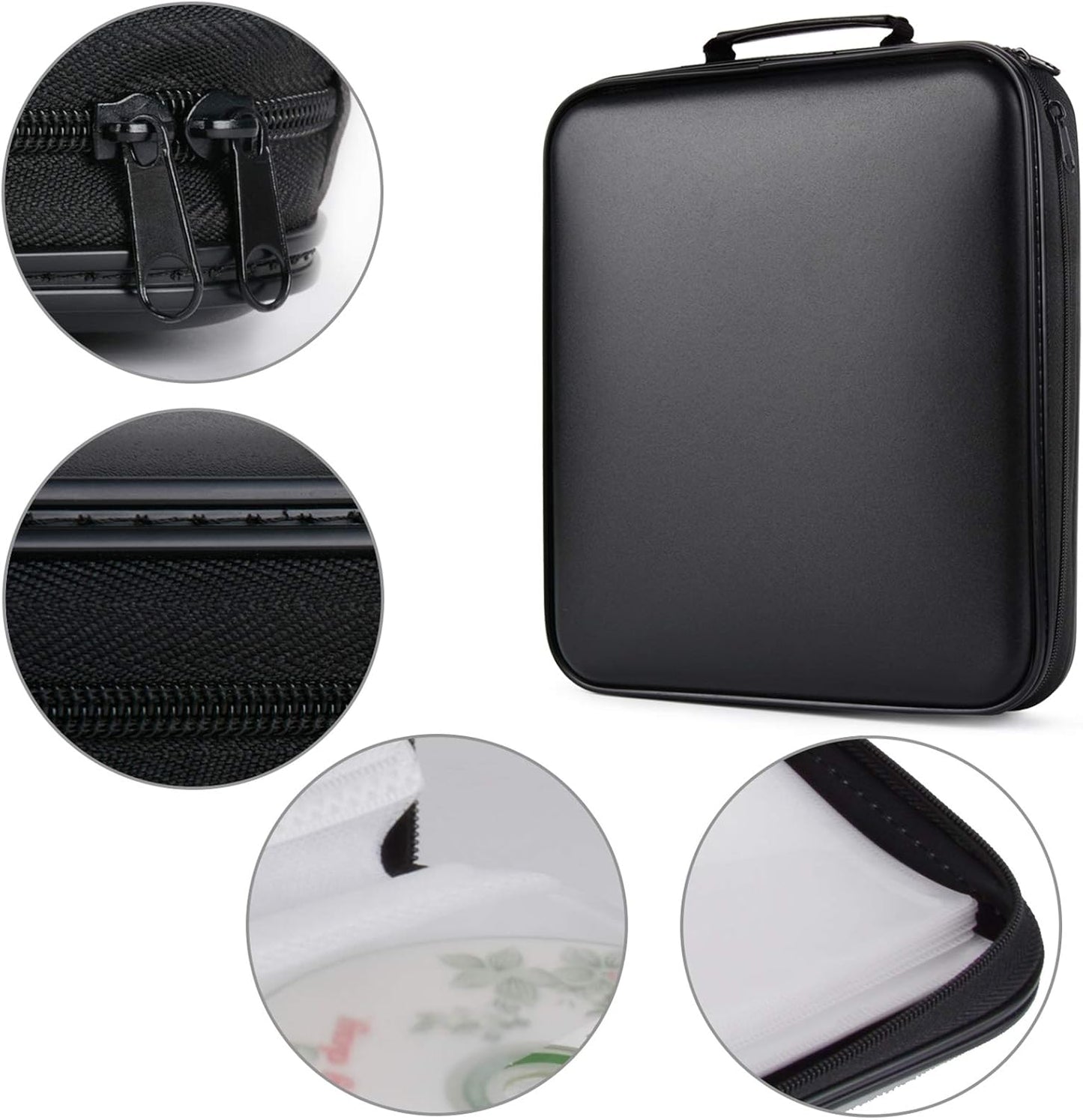 160 Capacity CD/DVD Case Organizer - Heavy Duty DVD Case Book Wallet