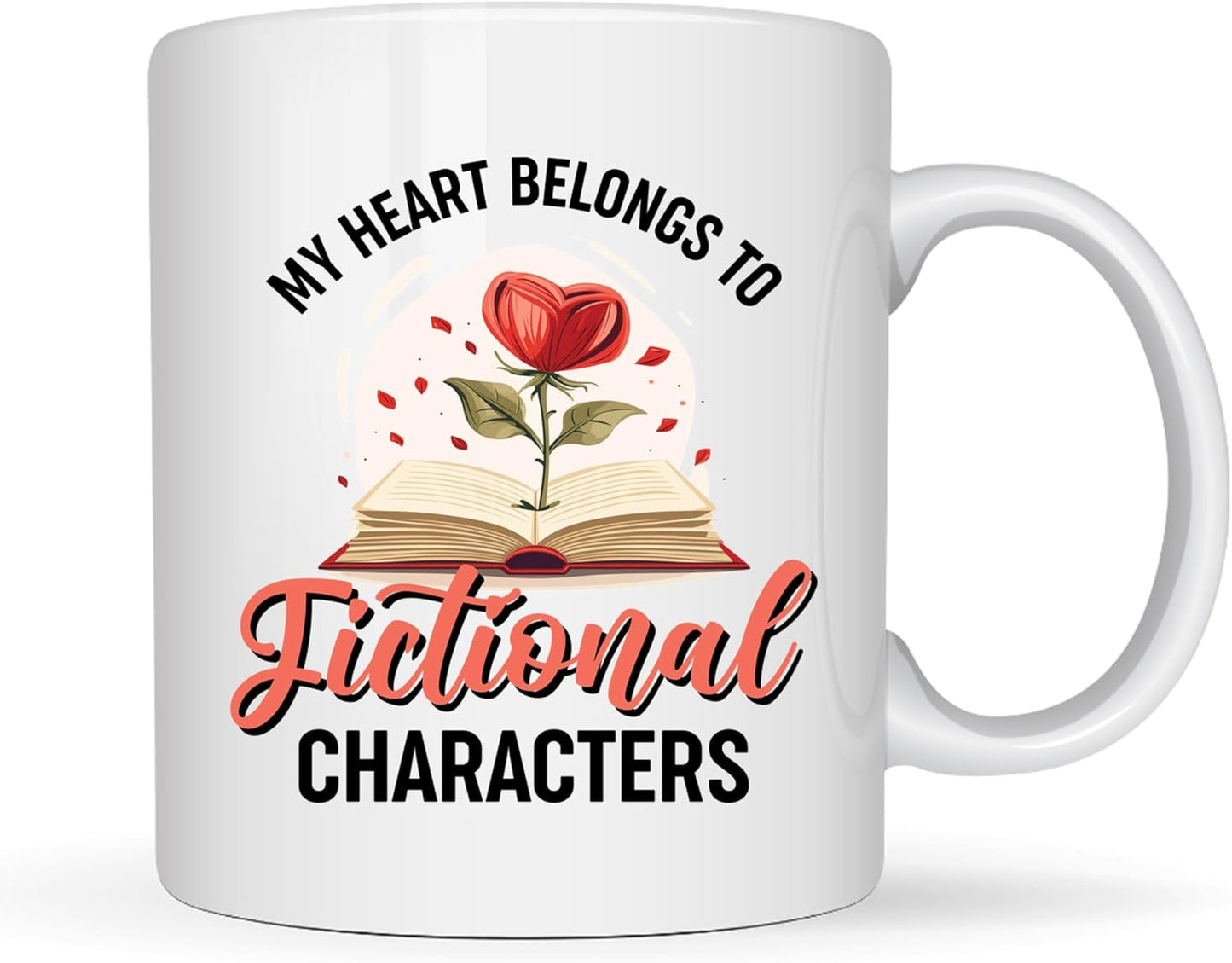 Book Lovers Coffee Mug 11oz White -Fictional characters - Book Reader Bookworm Addict Bookish Librarian Nerd Gifts Decor for Men Women