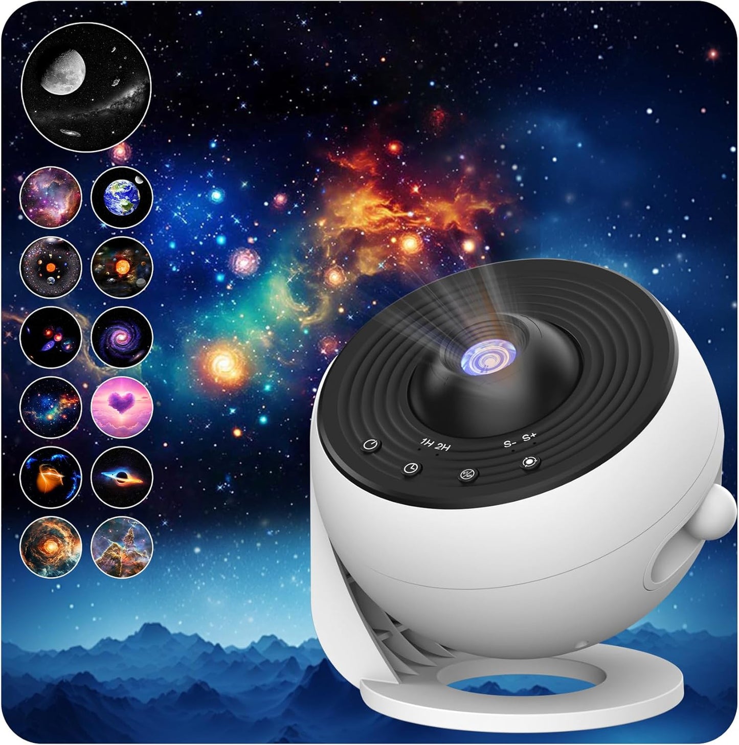 Galaxy Projector Pro for Bedroom,13 in 1 Planetarium Star Projector Light,Ceiling Night Light Milky Way Mood Lighting with Timer,360° Rotating,LED Space Galaxy Lamp Bedroom Room Decor for Adults Kids