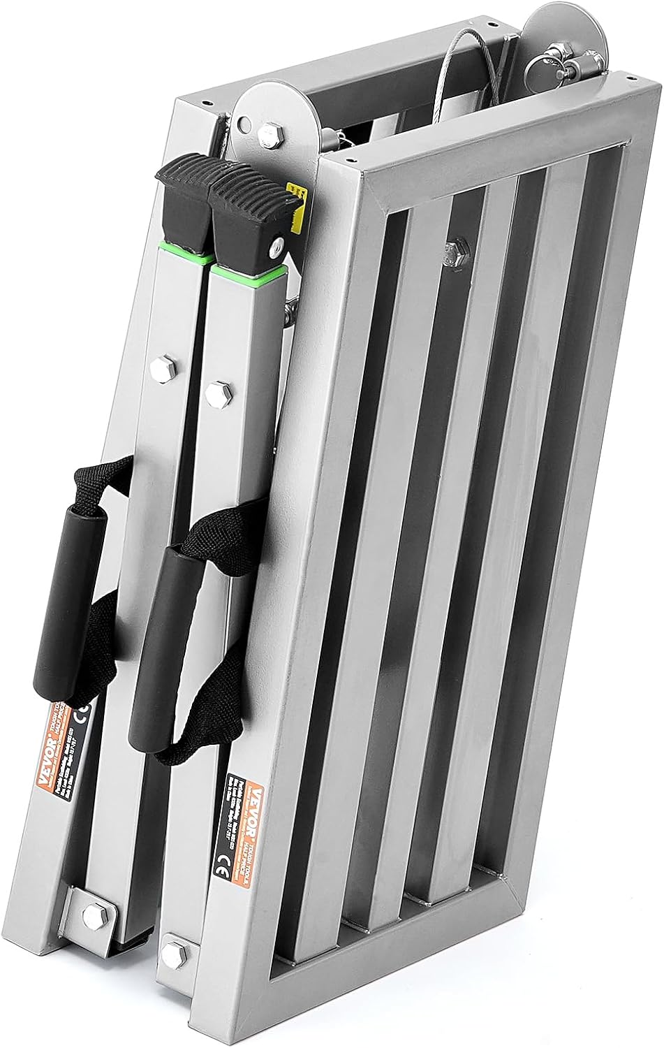 VEVOR Work Platform, 39"x 12" Portable Scaffolding Platform, Folding Steel Step Ladder Adjustable Height 19.7”-29.1”, 400 lbs Load Capacity, Non-Slip Drywall Painting Stool for Cleaning &Washing