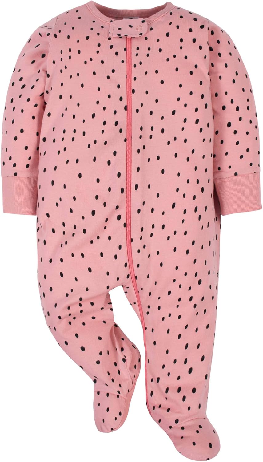 Gerber Baby-Girls 4 Pack Sleep 'N Play Footie
