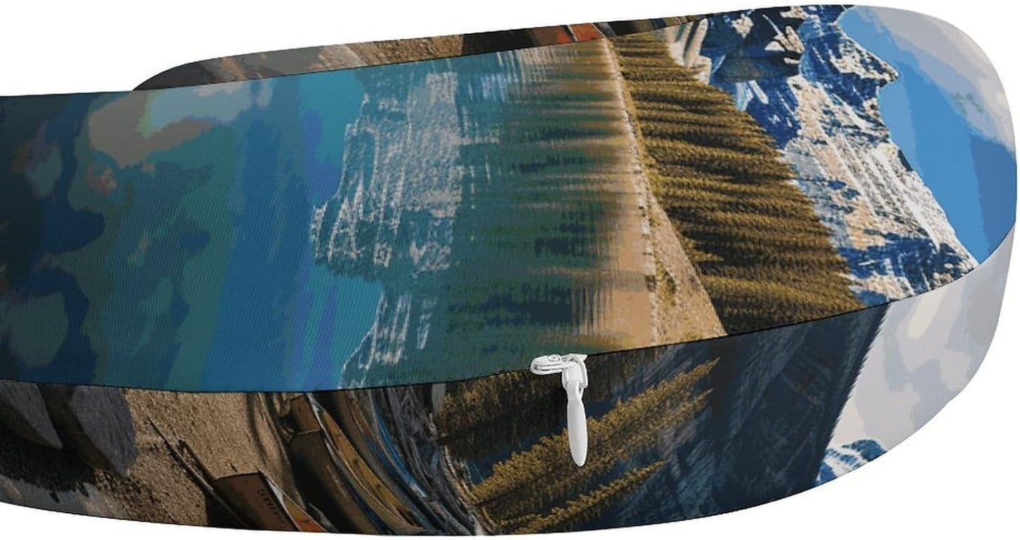 Moraine Lake Canoes Neck Pillow Memory Foam U Shaped Pillows Portable Pillows for Shoulder Travel Head Support Pillow with Concealed Zipper for Airplane Car Home Office