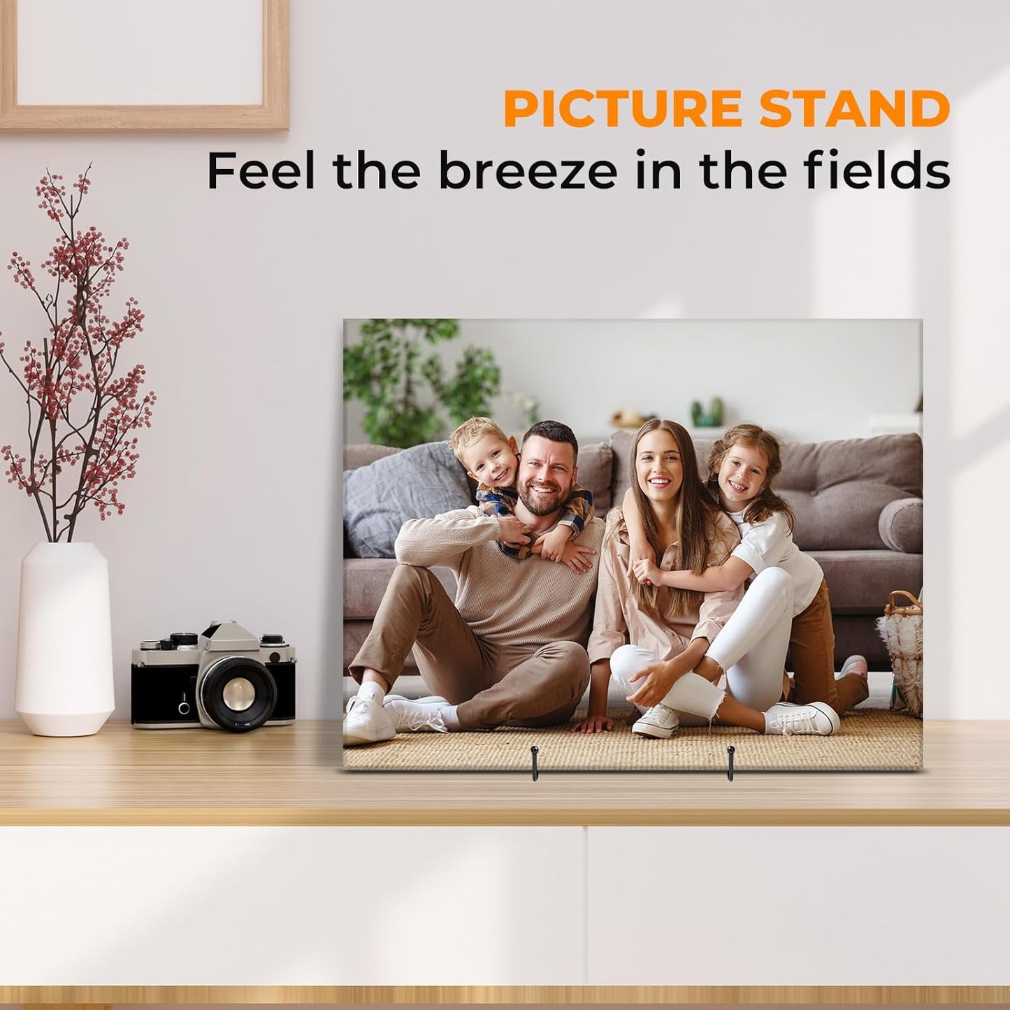 Bilillo Plate Stands for Display - 6 Inch Stand + Metal Frame Holders Stand Picture, Decorative Plate, Platter, Book, Photo Easel, Tabletop Art (2 Pack)