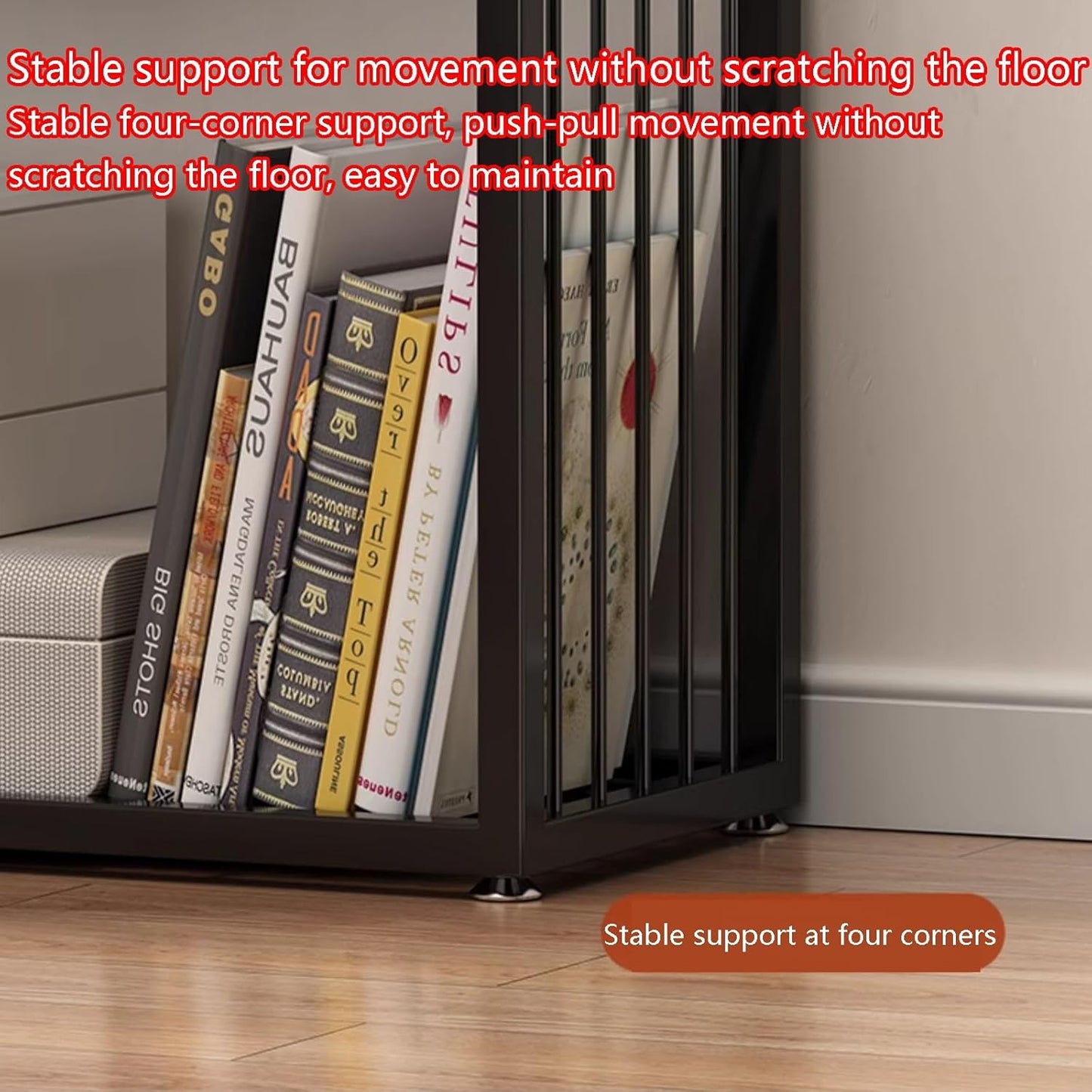 Simple Narrow Invisible Bookshel, Vertical Bookshelf for Home，Metal Bookshelf Tower,modern Open Bookshelf,tall Vertical Bookcase,Ideal Book invisible Floating Bookshelf,Multipurpose Storage Rack(White