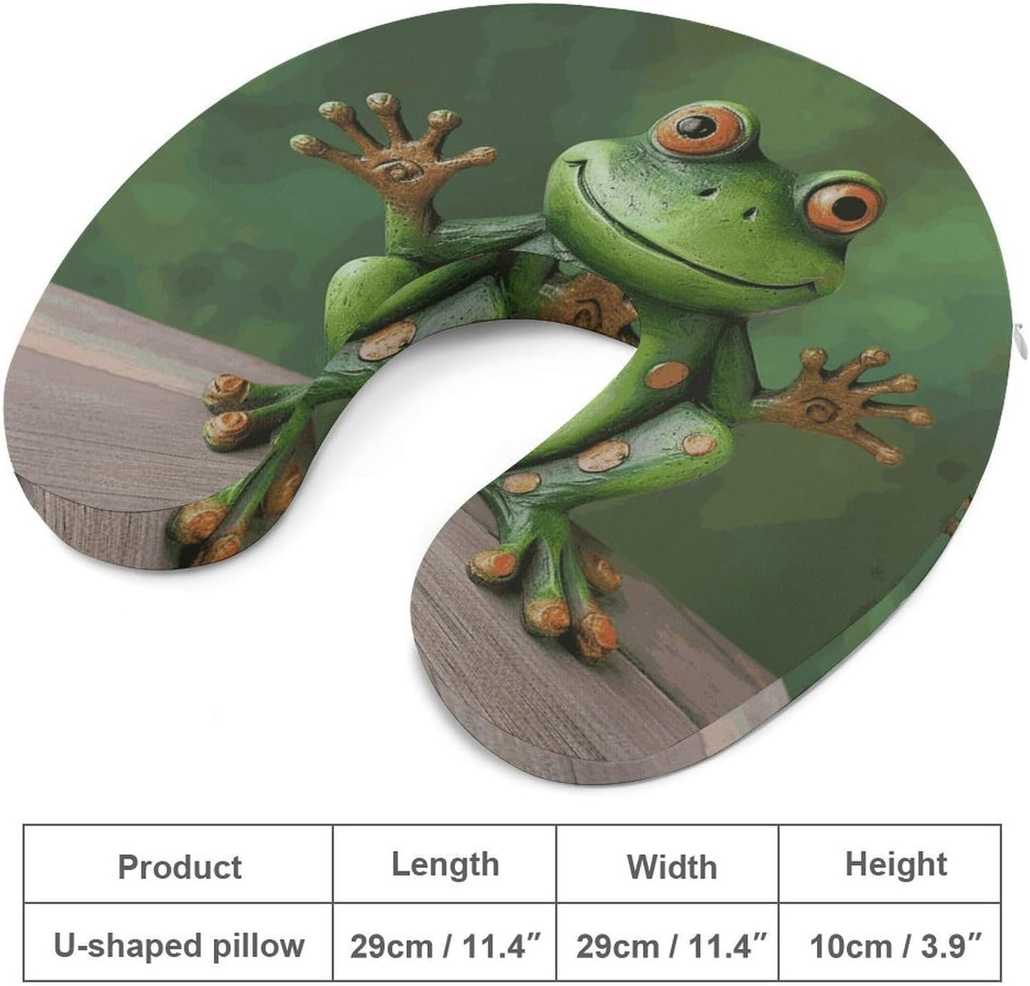 Welcome Frog Neck Pillow Memory Foam U Shaped Pillows Portable Pillows for Shoulder Travel Head Support Pillow with Concealed Zipper for Airplane Car Home Office