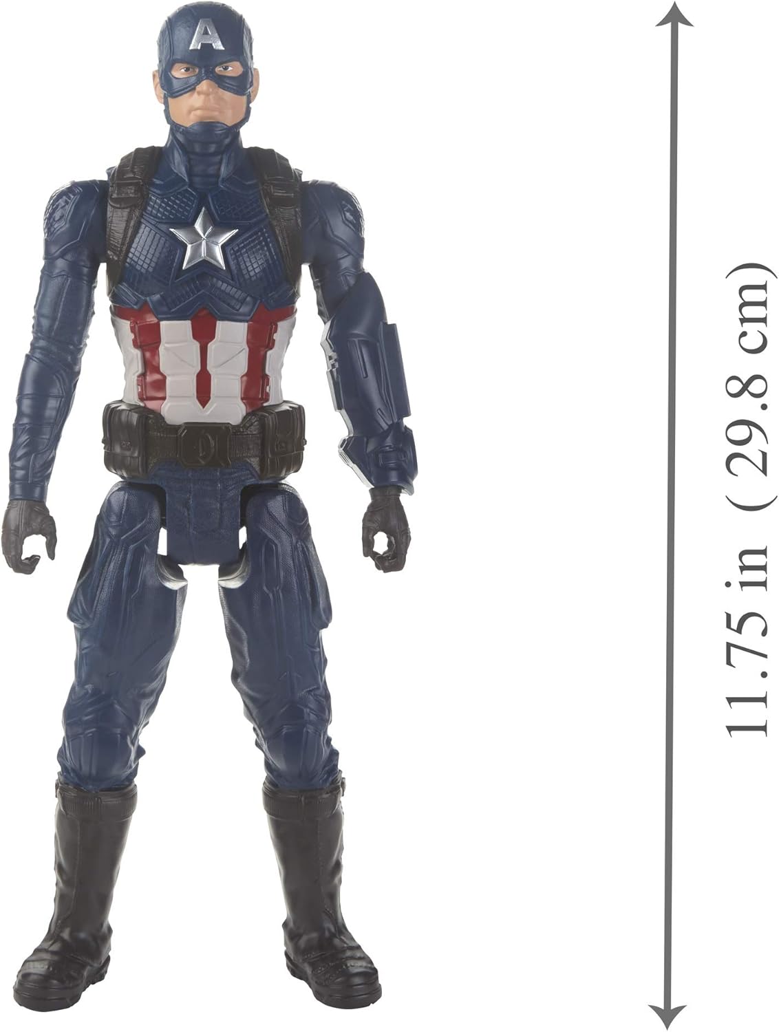 Marvel Avengers: Endgame Titan Hero Series Captain America 12"-Scale Super Hero Action Figure Toy with Titan Hero Power Fx Port