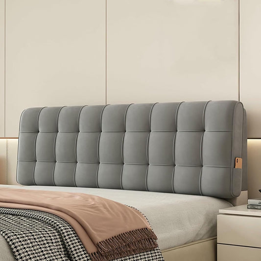 Gray1,Paste/53x23x4In,Headboard Pillow Wall Bed Upholstered Rectangle Reading Pillow,Wedge Pillowboard Large Headboard Support Cushion Bed Backrest Bedside Bolster