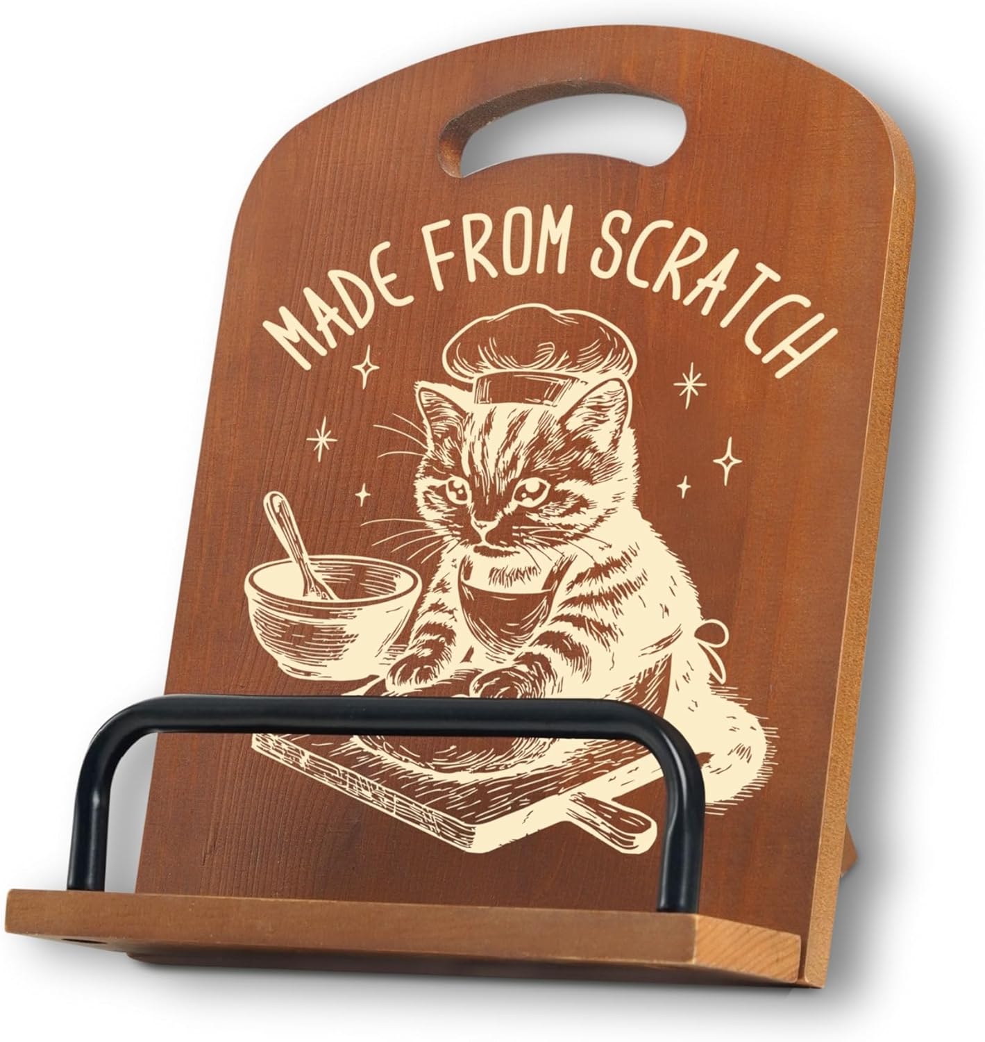 InnoBeta Cat Lover Gifts for Women, Cookbook Stand for Kitchen Counter, Perfect Gifts for Cat Lovers on Birthday, Adjustable Tablet Recipe Book Holder, Unique Kitchen & Home Decor