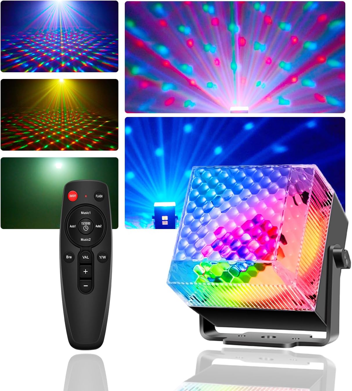Party Lights Disco LED Light Sound Activated with Remote Control LED Strobe Mood Lighting for Home Room Dance Parties Christmas Halloween Birthday