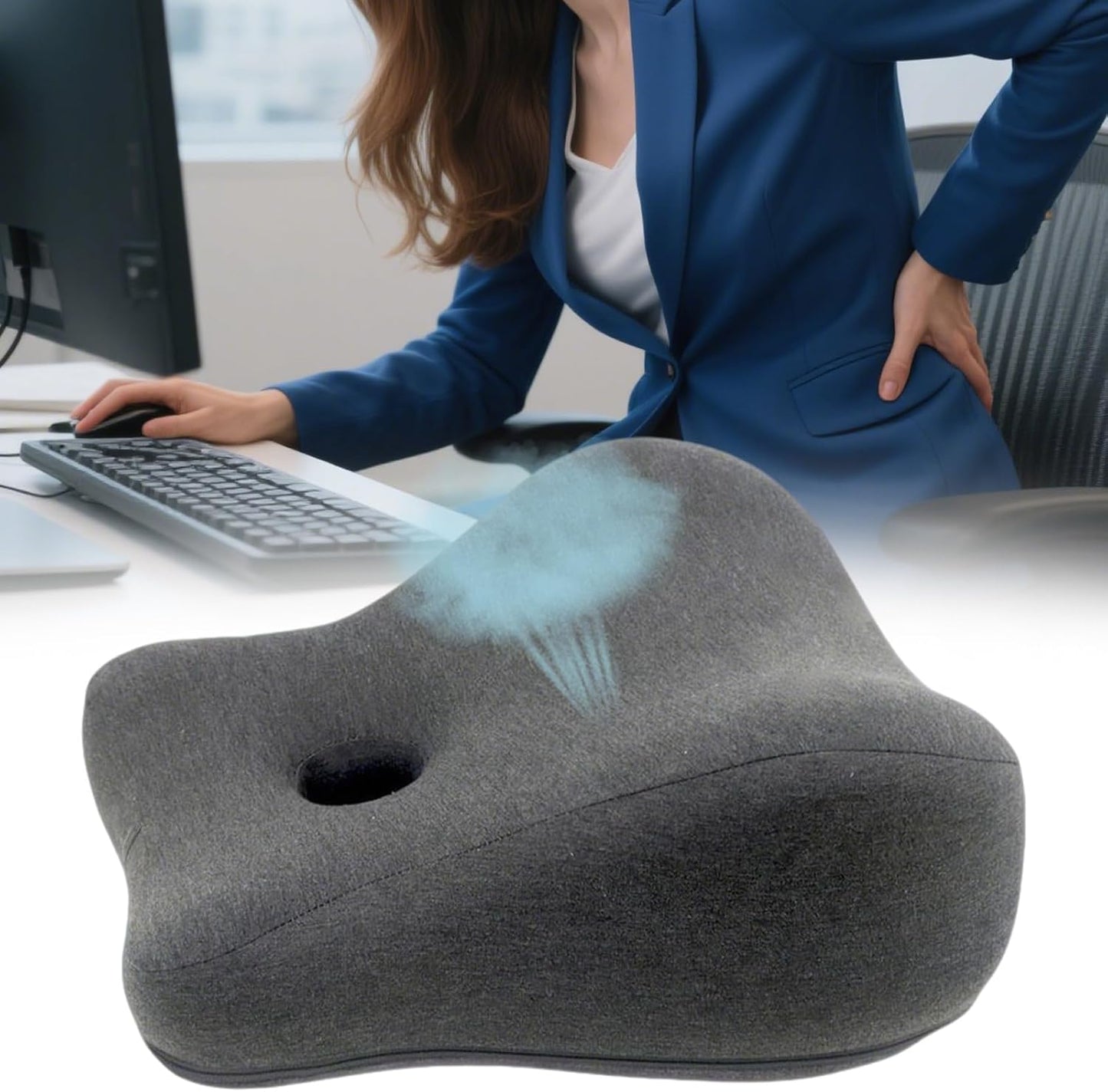 Non-Slip Wedge Pillow, Comfortable Positioning Cushion & Rest Support, Ergonomic Sleep Accessory Category for Reading Snoring Sleeping Home Dormitory Workplace Bedroom Travel Relaxation Napping