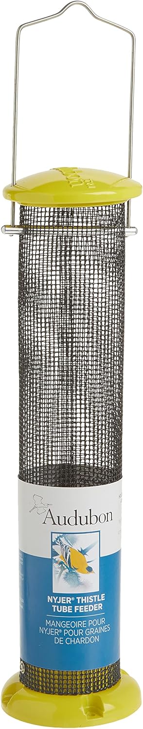 Woodlink NAWLNT Audubon Die Cast Aluminum Finch Screen Tube Wild Bird Feeder, 13-Inch,beige