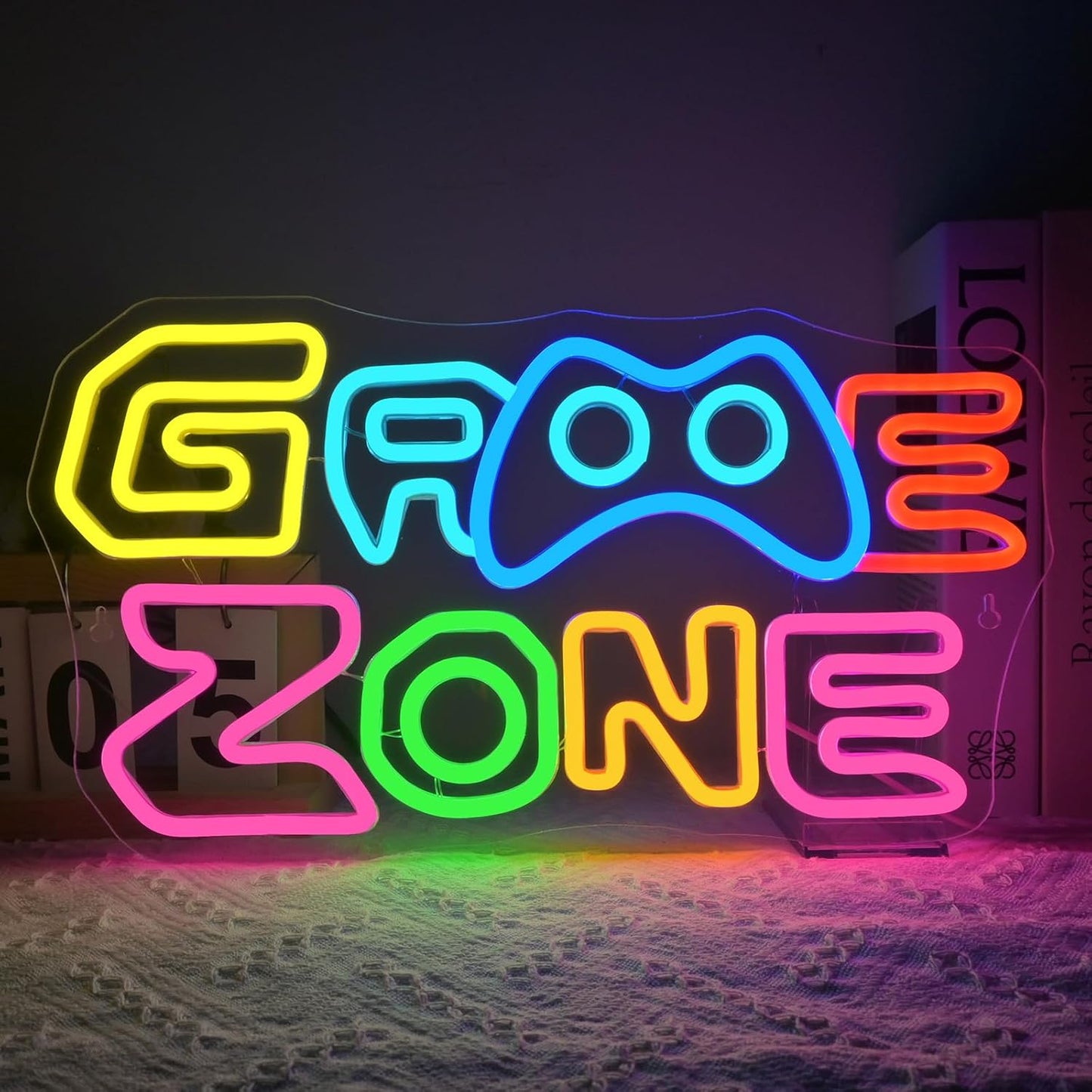 Game Zone Neon Sign Wall Decor Neon Light Bedroom Wall Decor Suitable for Classroom Book Party Library Decoration Reading Room Bookish Decor Gift