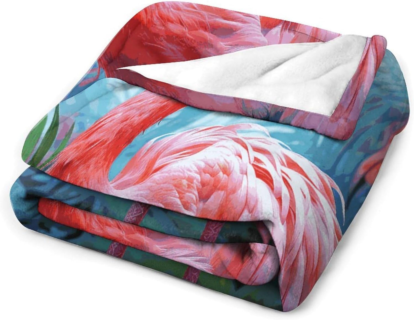 Painted Flamingo Blanket Super Soft Lightweight Throw Blanket Cute Cozy Warm Bed Blanket Decorative Fuzzy Blanket All-Season Home Decor Gift for Sofa Couch Living Room 30"*40"（76 * 100cm）