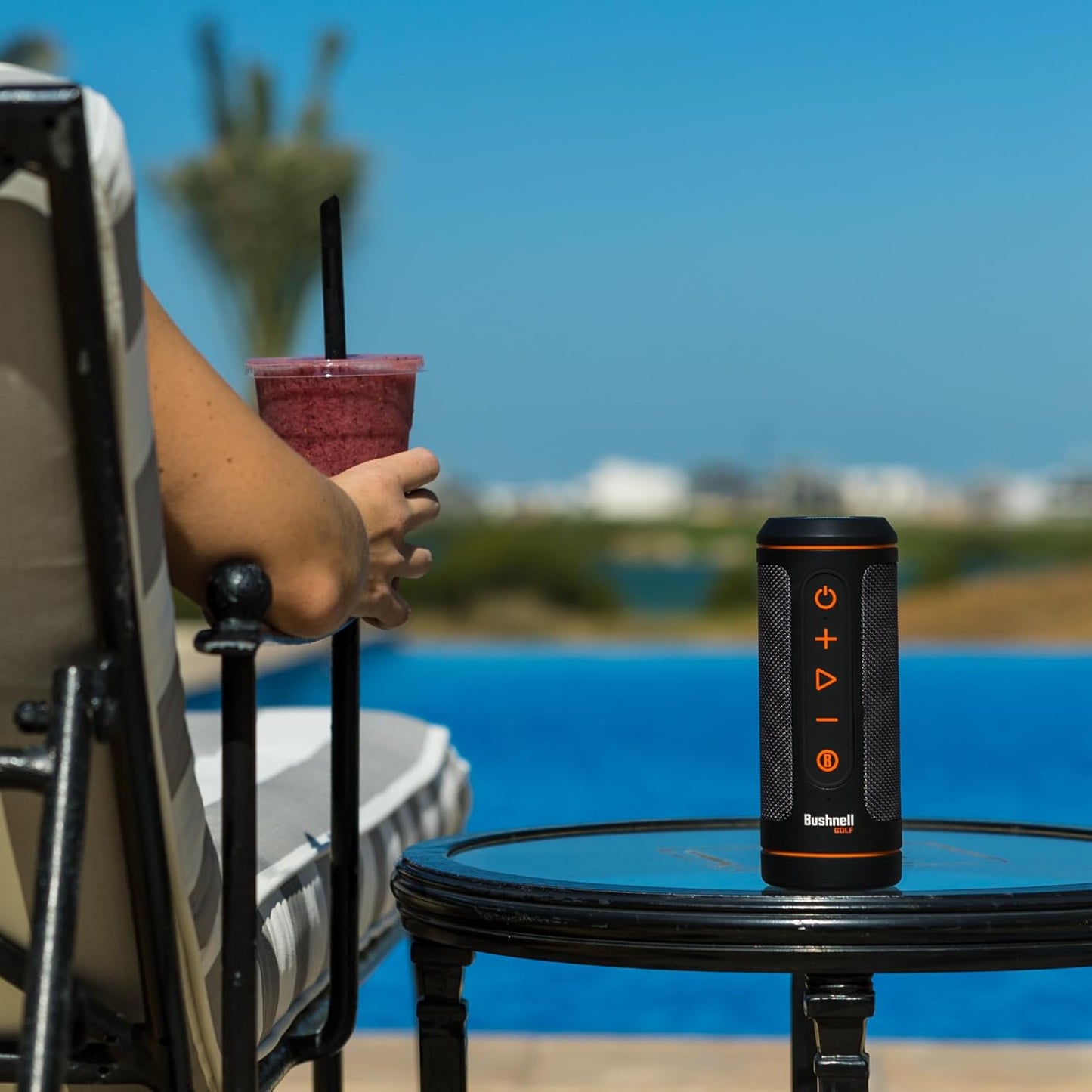 Bushnell Golf Wingman 2 GPS Bluetooth Speaker | Audible Distances, Magnetic Cart Mount, Custom Sound Bites, TWS Pairing & USB-C Charging