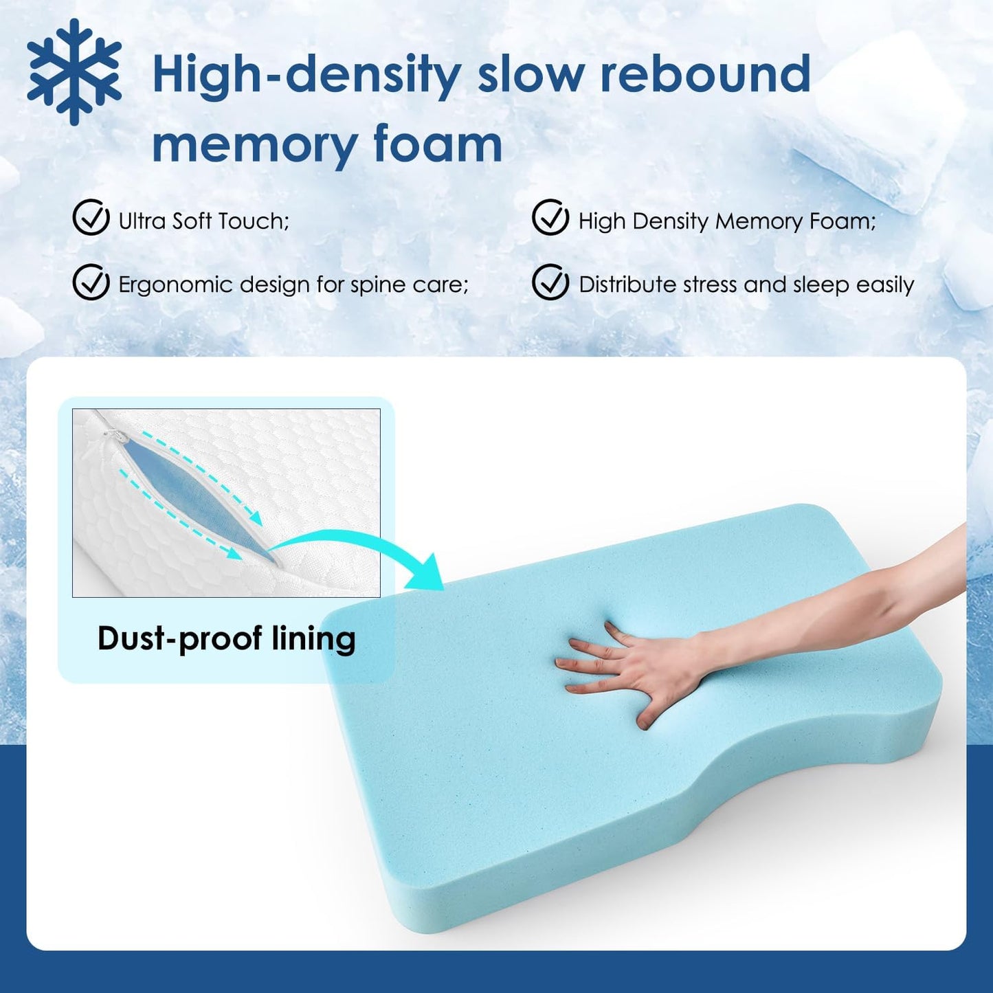 Cooling Leg Pillow for Side Sleepers 100% Cooling Fabric Knee Pillow for Side Sleeping, Leg Elevation Memory Foam Pillow for Hip/Back/Sciatica Pain Relief Helps Spine Alignment -15"x25" (Cooling, M)
