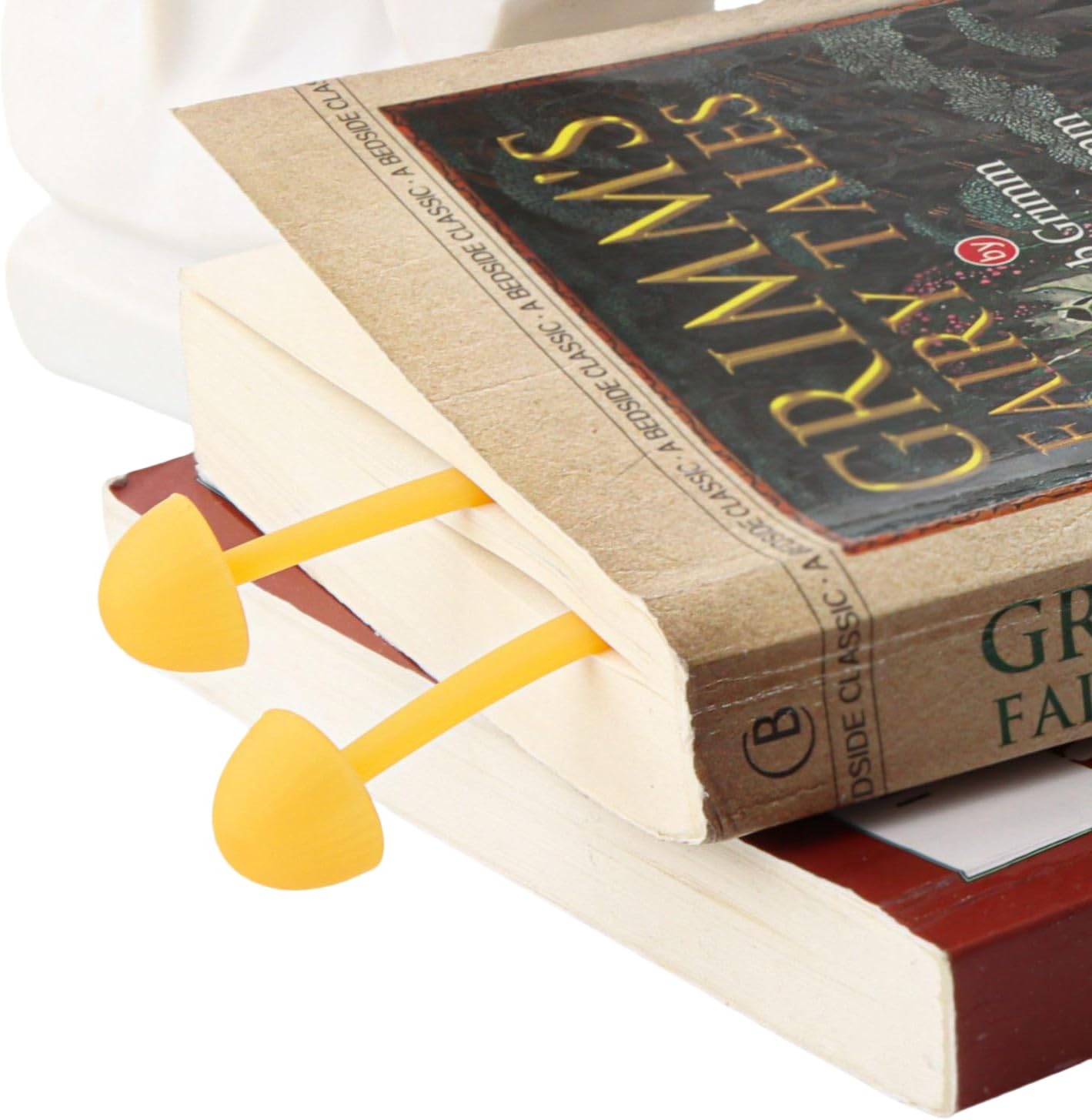 Mini Mushroom Bookmark Set (4-Piece) Dual Sizes, Dual Colors Available Soft, Flexible Silicone Material Fun Christmas Stocking Stuffer Ideal Gift for Bookworms and Teachers