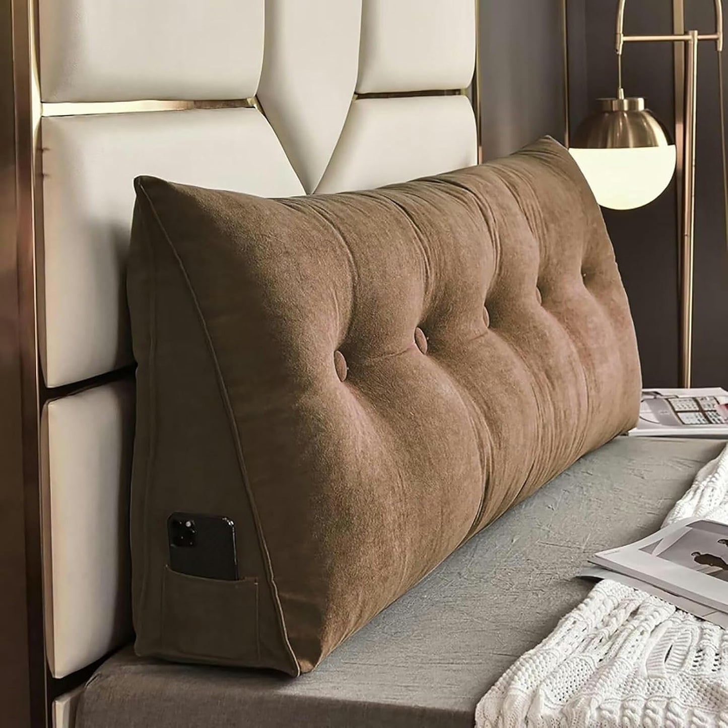 Large Headboard Pillow Yellow Wedge Pillow Headboard Reading Pillow Headboard Wedge Pillow with Removable Cover Daybed Pillows Backrest Positioning Support