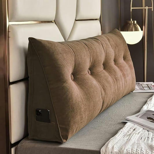 Large Headboard Pillow Yellow Wedge Pillow Headboard Reading Pillow Headboard Wedge Pillow with Removable Cover Daybed Pillows Backrest Positioning Support