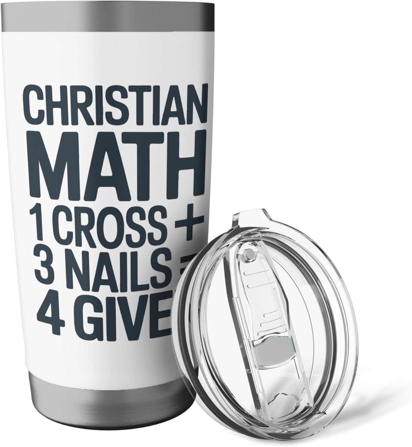 Christian Math One Cross Three Nails Four Given Stainless Steel Insulated Tumbler