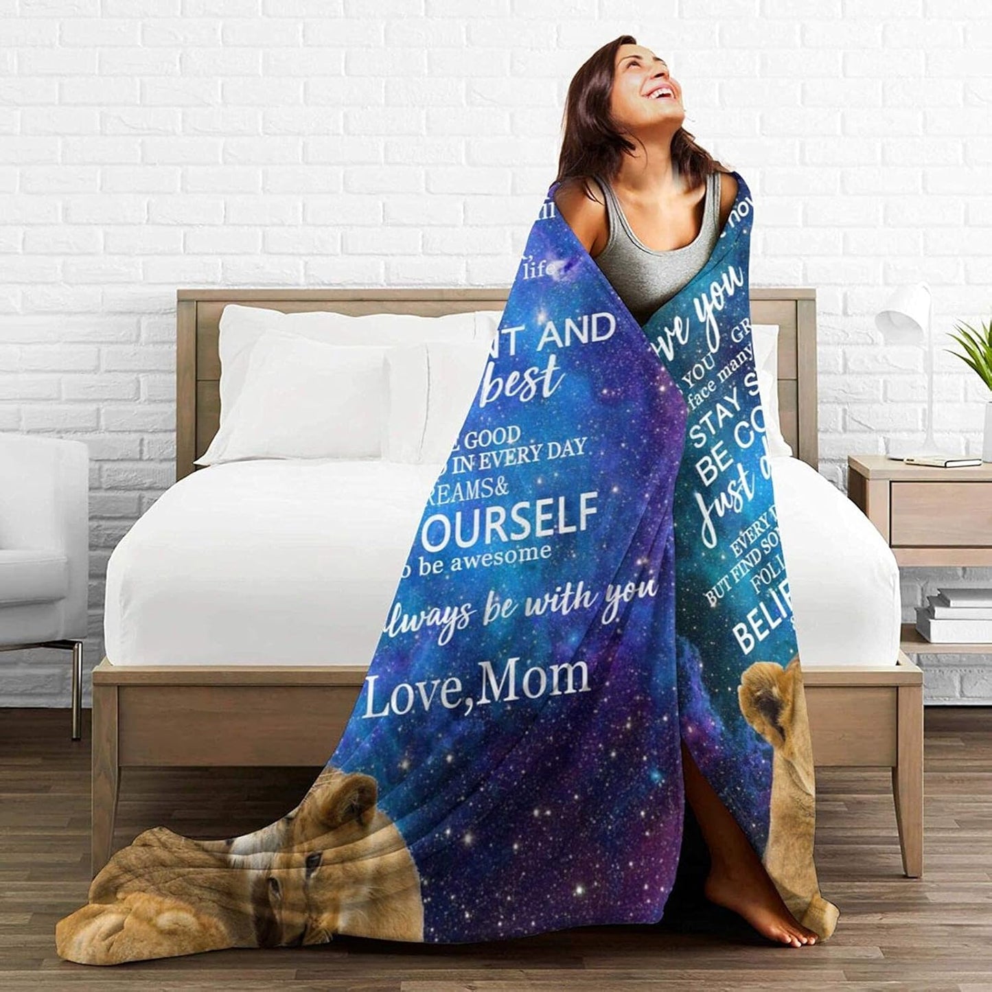 Birthday Gift to My Son Blanket from Mom Soft Cozy Flannel Throw Blankets for Christmas Thanksgiving Halloween 60"X50"