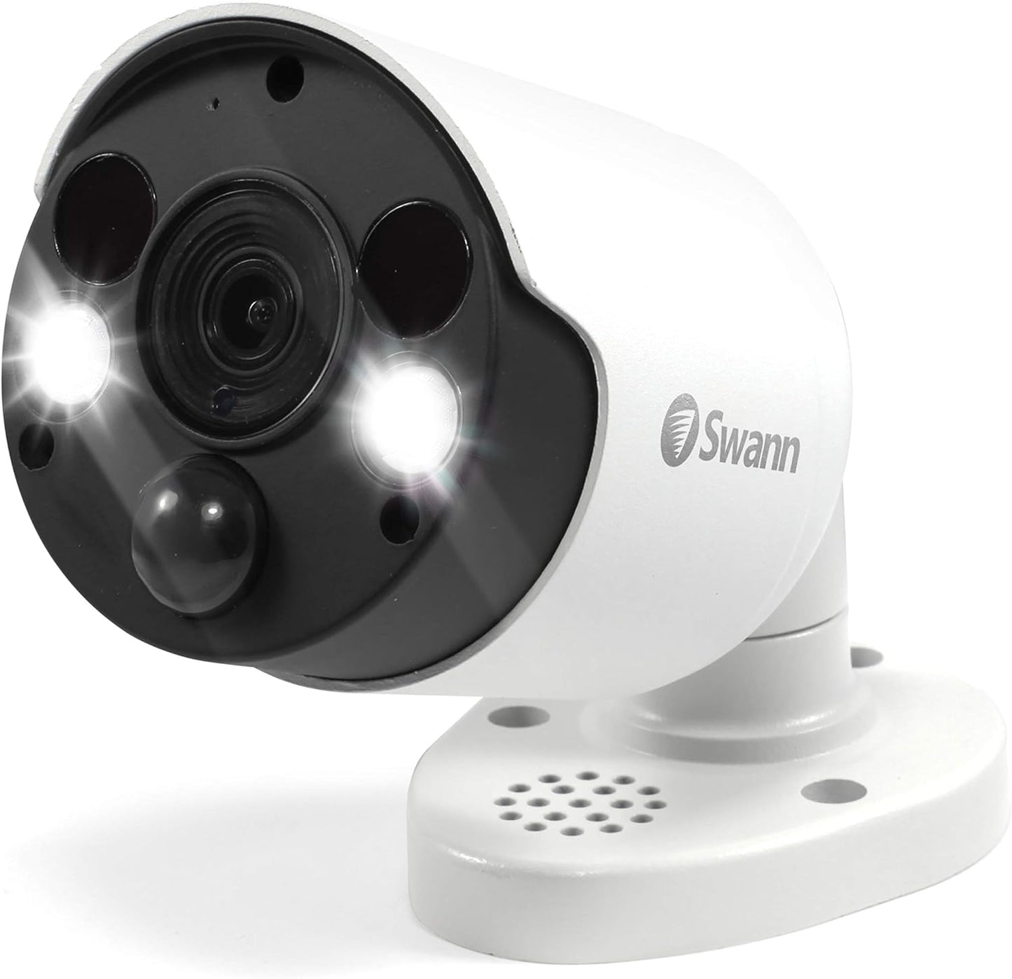 Swann Home Security Camera, POE Cat5e NVR 4K HD Video, Indoor or Outdoor Wired Surveillance CCTV, Color Night Vision, Heat Motion Detection, LED Lights, Metal Housing, Face Recognition, 2-Way Talk