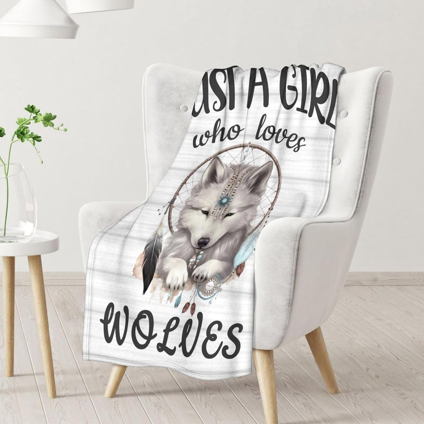 Wolf Gifts for Girls - Wolf Blanket for Women - Animal Blankets for Kids Adults - 50"x60" Soft Plush Throws for Couch