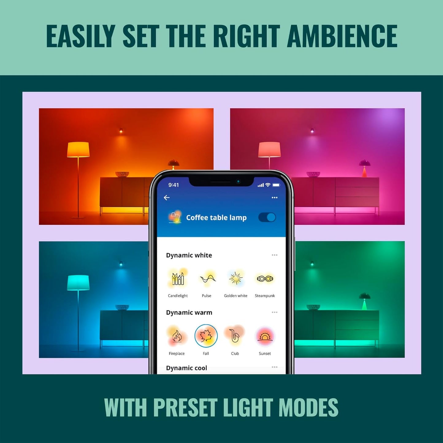 WiZ Connected 100W A19 LED Smart Light Bulbs Color - Connects to Your Wi-Fi - E26 Smart Bulb - Control with Voice or App + Activate with Motion - Matter Compatible