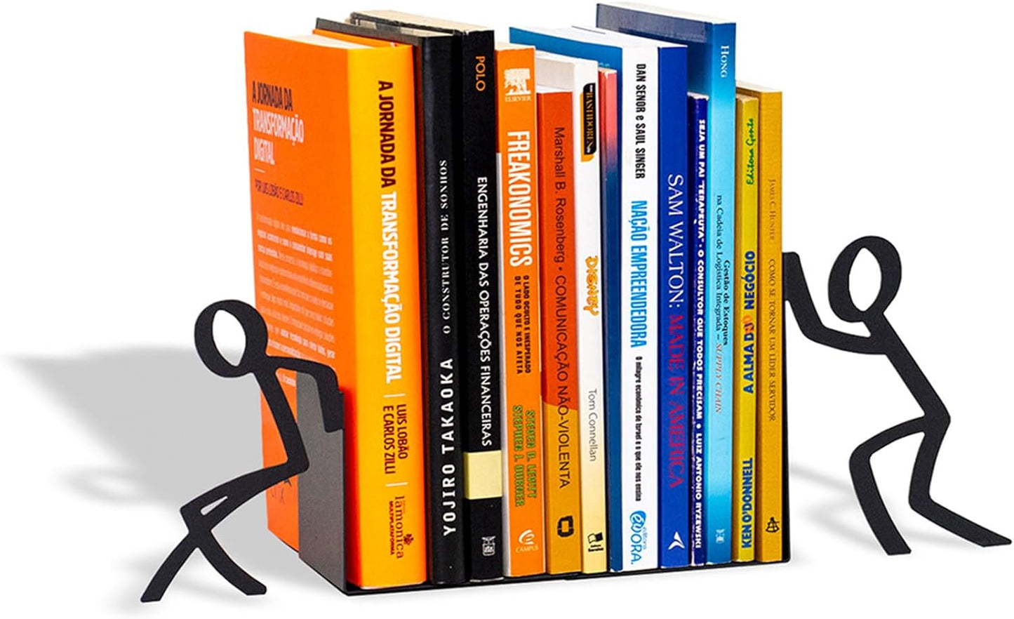 Geguton Liam Classic Bookend – Steel Epoxy-Coated – Decorative Book Support Pair for Living Room, Home Office or Gift