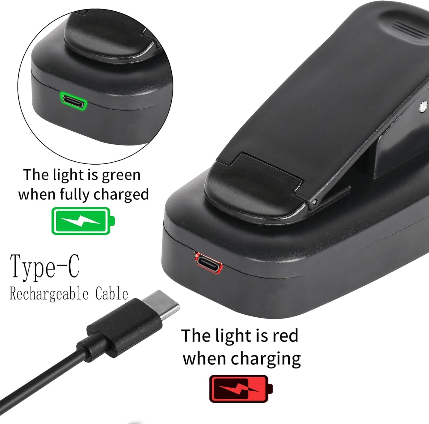 USB-C Rechargeable Book Light for Reading in Bed 3 Pack, LED Book Lights with 3 Color Temperature Reading Light, Easily Clip on to a Small Mini Lightweight Book Lights for Read Book Lovers
