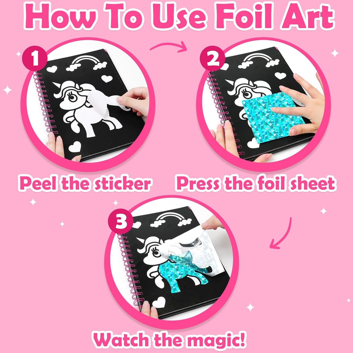 FUNNYB&G Foil Art Crafts for Kids Ages 4-8: Easter Basket Stuffers Essentials for Kids 2026, Easter Gifts for Girls, Crafts Supplies,Party Favors,Creative Toys for Girls 4 5 6 7 8 Years Old(Princess)