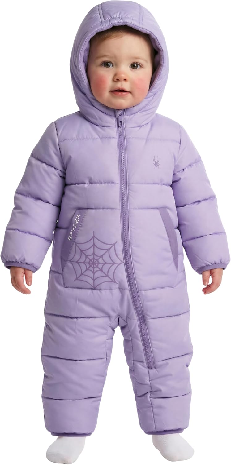 Spyder Baby Snow Suit - Fleece Lined Zip Snow Pram, Baby Snowsuit for Infants for Winter for Boys and Girls, Sizes 0-24M