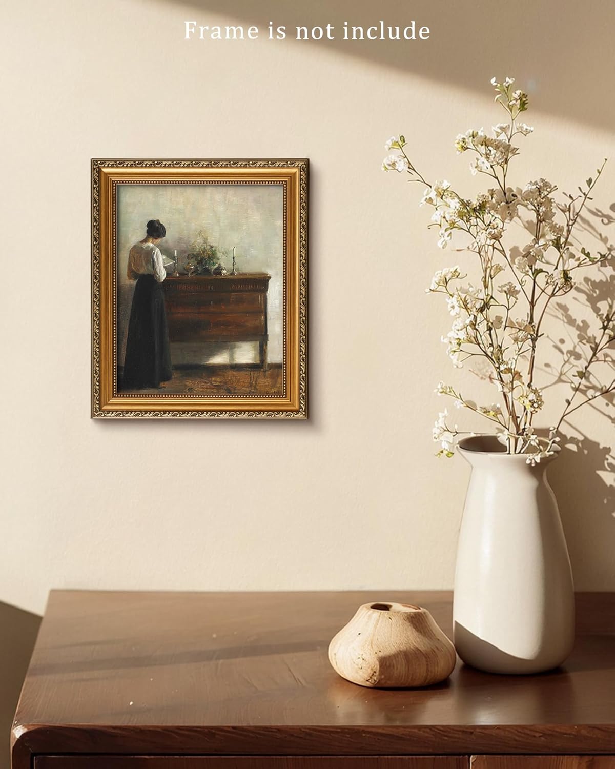 Vodefoad Vintage Woman Portrait Canvas Art Prints Painting Antique 19th Century Women Reading Wall Art Moody Dark Academia Aesthetic Artwork Poster for Gallary, Bedroom, Bathroom, Office, Desktop Decor - 8x10Inch Unframe