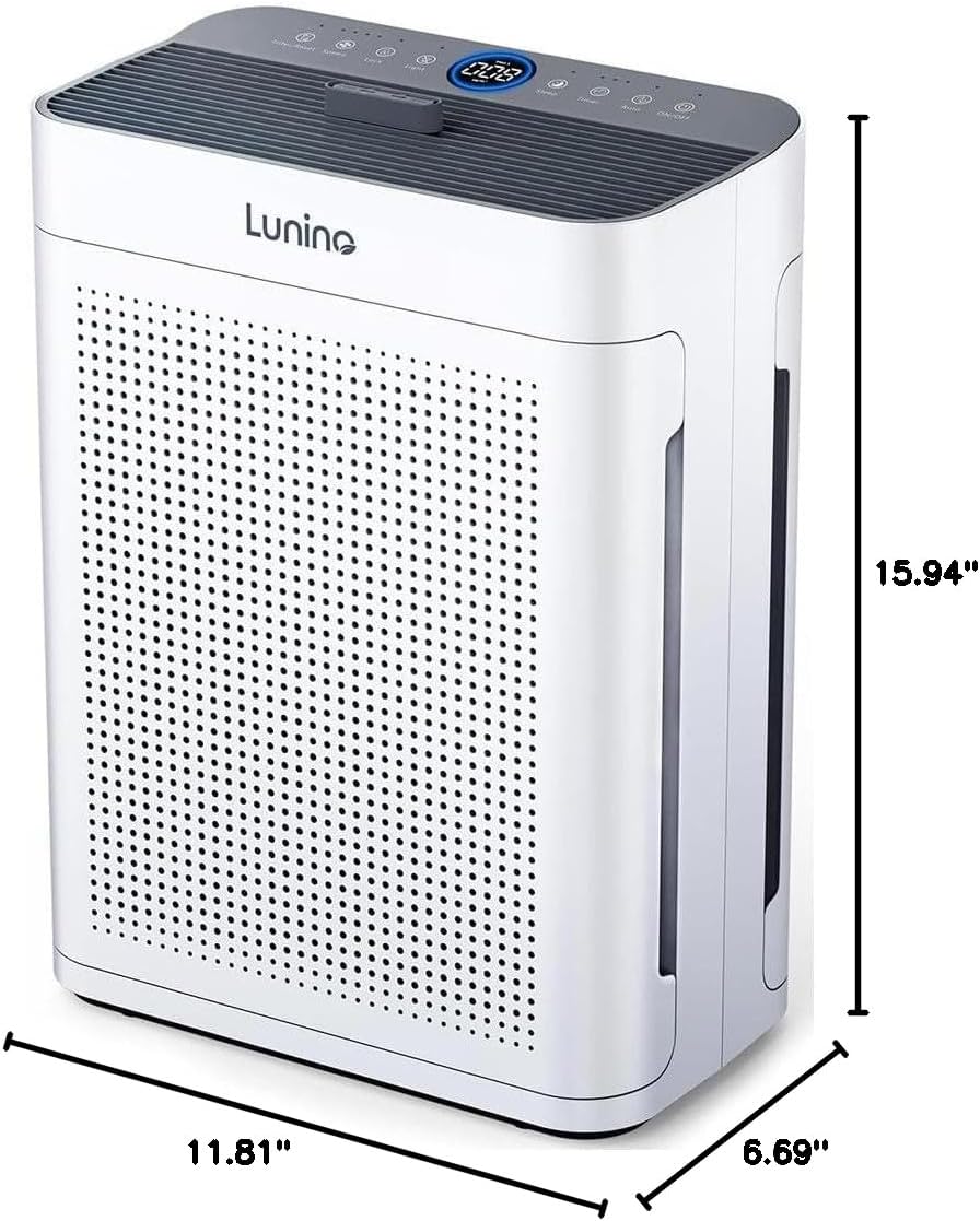 Air Purifiers for Home Large Room up to 3000sq.ft, LUNINO HEPA Double-Sided Air Purifier with Washable Filter, PM 2.5 Display Air Quality Sensors, Air Cleaner for Pets Hair, Odor, Dust, Smoke, Pollen