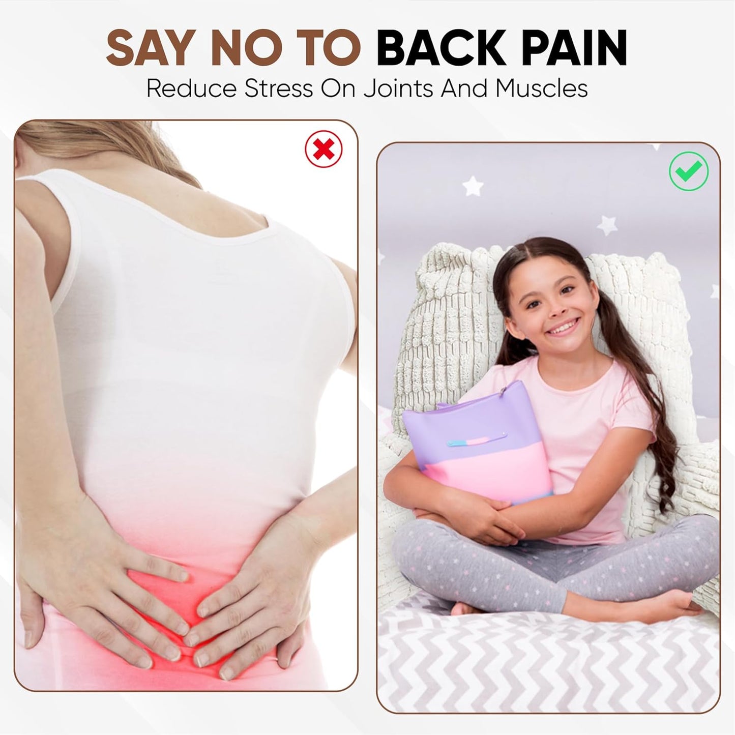 Comfy Reading Pillow with Arms - Supportive Backrest for Bed and Floor Lounging, Perfect for Reading and Relaxing