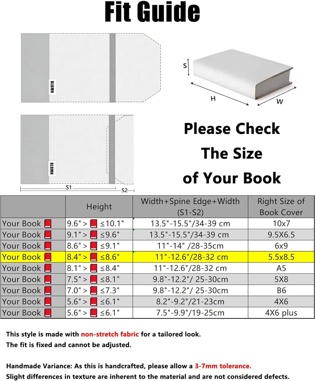 BLBMH 5.5x8.5 Book Covers for Paperbacks Women Bible Cover Adjustable Thickness Soft Cloth Protector for Bible Novels Journal, Book Lovers Christmas Gifts - Spring 8.5in