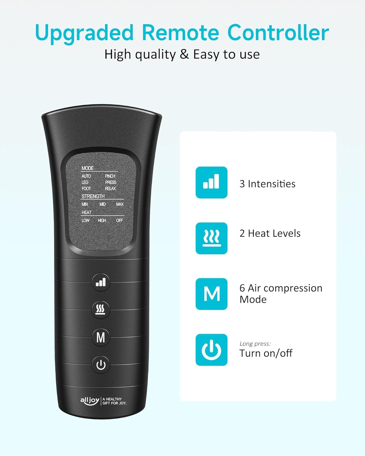 ALLJOY Gifts for Men Women, Leg Massager for Circulation and Pain Relief FSA, Leg Massager with Heat and Compression, 6 Modes 3 Intensities 2 Heat Levels