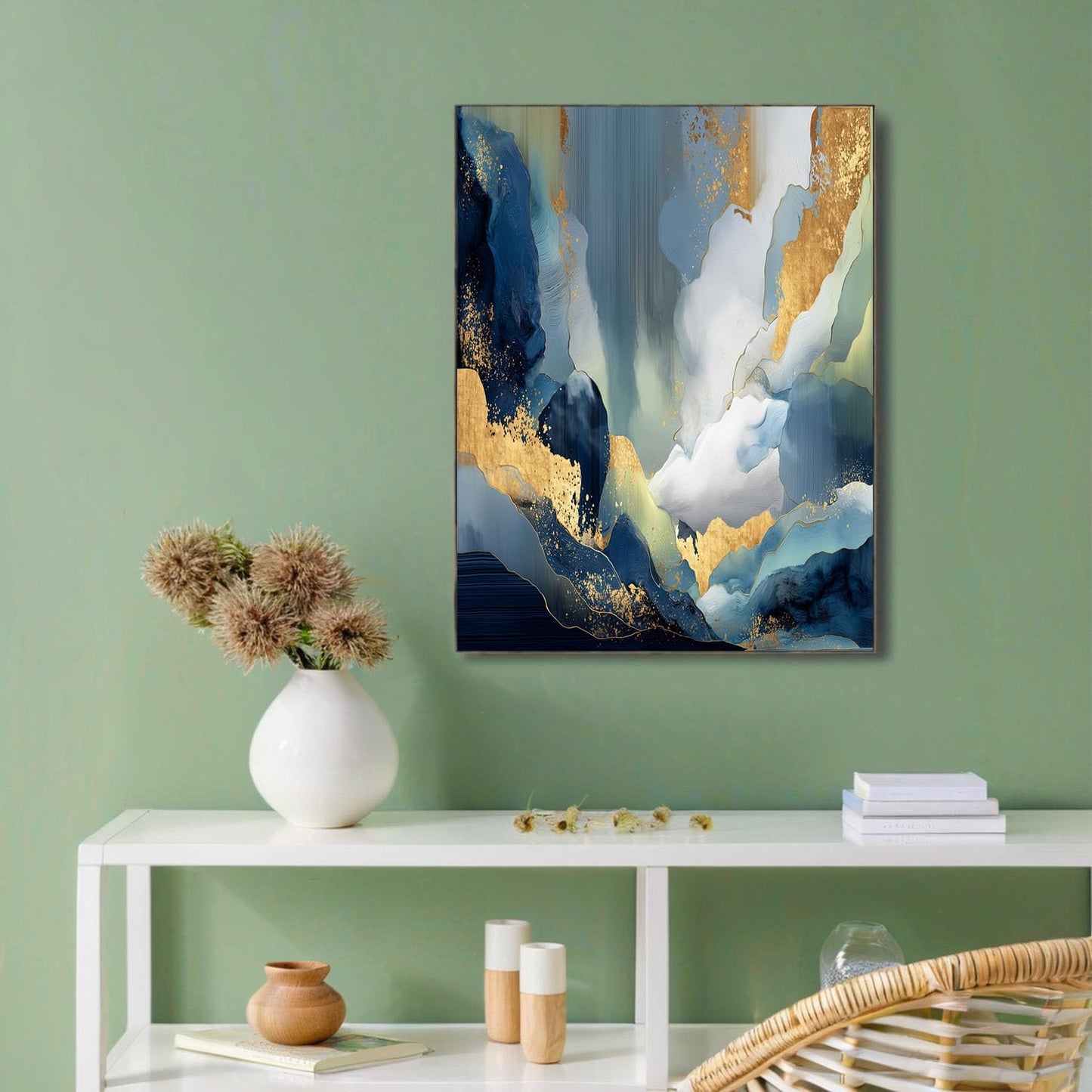 GDJSMIN Modern Art Style Wall Art, Abstract Marble Aesthetics Poster for Reading Room Living Room Decor 24x 31 inch Unframed